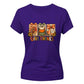 Rustic turkey pumpkin panels Thanks Giving Ladies T-Shirt