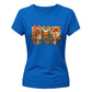 Rustic turkey pumpkin panels Thanks Giving Ladies T-Shirt