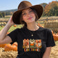 Rustic turkey pumpkin panels Thanks Giving Ladies T-Shirt