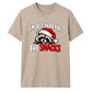 Amusing festive raccoon snacks Christmas Unisex T-Shirt