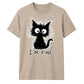 Crazy Scruffy Cat I'm Fine Slogan Graphic Unisex T-Shirt
