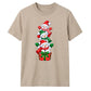Delightful stacked snowmen graphic Christmas Unisex T-Shirt