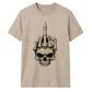 Edgy skeleton hand middle finger Halloween Unisex t-shirt