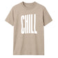 Minimalist Elongated Chill Typo Print Unisex T-Shirt