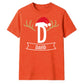 Santa Antlers Custom Name Monogram Christmas Unisex T-Shirt