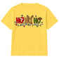 Santa Reindeer Elf Ho Ho Ho Print Christmas Kids T-Shirt