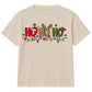 Santa Reindeer Elf Ho Ho Ho Print Christmas Kids T-Shirt