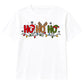 Santa Reindeer Elf Ho Ho Ho Print Christmas Kids T-Shirt