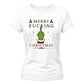 Sarcastic cheeky finger graphic Christmas Ladies T-Shirt