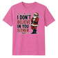 Sarcastic Cool Santa Claus Graphic Christmas Unisex T-Shirt