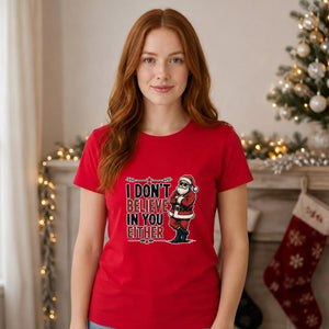 Sarcastic Cool Santa Claus Graphic Christmas Unisex T-Shirt