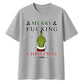 Sarcastic finger quote graphic Christmas Oversized T-Shirt