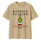 Sarcastic finger quote graphic Christmas Oversized T-Shirt