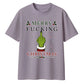 Sarcastic finger quote graphic Christmas Oversized T-Shirt