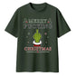 Sarcastic finger quote graphic Christmas Oversized T-Shirt