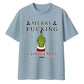 Sarcastic finger quote graphic Christmas Oversized T-Shirt