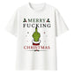 Sarcastic finger quote graphic Christmas Oversized T-Shirt
