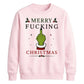 Sarcastic Hand Gesture Rude Christmas Unisex Sweatshirt