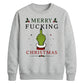 Sarcastic Hand Gesture Rude Christmas Unisex Sweatshirt
