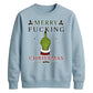 Sarcastic Hand Gesture Rude Christmas Unisex Sweatshirt