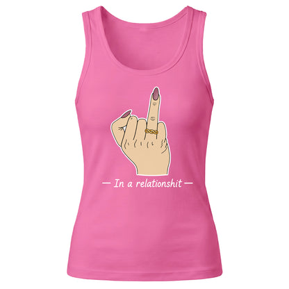 Sarcastic In A Relationshit Slogan Print Ladies Tank Top