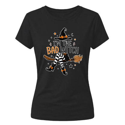 Sassy bad witch quote graphic style Halloween Ladies t-shirt