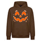 Bright pumpkin face glow graphic Halloween Oversized Hoodie