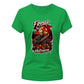 Scary horror hockey mask graphic Halloween ladies t-shirt