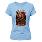 Scary horror hockey mask graphic Halloween ladies t-shirt