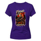 Scary horror hockey mask graphic Halloween ladies t-shirt