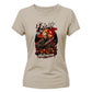 Scary horror hockey mask graphic Halloween ladies t-shirt