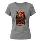 Scary horror hockey mask graphic Halloween ladies t-shirt