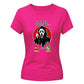 Scary phone call ghost face print Halloween Ladies t-shirt