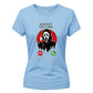 Scary phone call ghost face print Halloween Ladies t-shirt