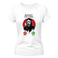 Scary phone call ghost face print Halloween Ladies t-shirt
