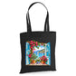 Scenic coastal window view with vibrant flowers cotton Tote Bag
