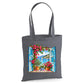 Scenic coastal window view with vibrant flowers cotton Tote Bag