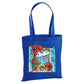 Scenic coastal window view with vibrant flowers cotton Tote Bag