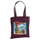 Scenic coastal window view with vibrant flowers cotton Tote Bag