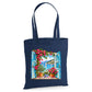 Scenic coastal window view with vibrant flowers cotton Tote Bag