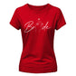 Script Cursive Ring Graphic Engagement Bride Ladies T-Shirt
