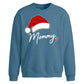 Script Mommy Santa Hat Heart Christmas Oversized Sweatshirt