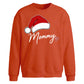 Script Mommy Santa Hat Heart Christmas Oversized Sweatshirt
