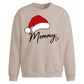 Script Mommy Santa Hat Heart Christmas Oversized Sweatshirt