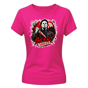 Silent hunter knife graphic print Halloween ladies t-shirt