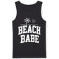 Simple Beach Babe Palm Tree Summer Graphic Print Men Tank Top