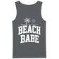 Simple Beach Babe Palm Tree Summer Graphic Print Men Tank Top