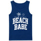 Simple Beach Babe Palm Tree Summer Graphic Print Men Tank Top