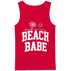 Simple Beach Babe Palm Tree Summer Graphic Print Men Tank Top