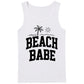 Simple Beach Babe Palm Tree Summer Graphic Print Men Tank Top